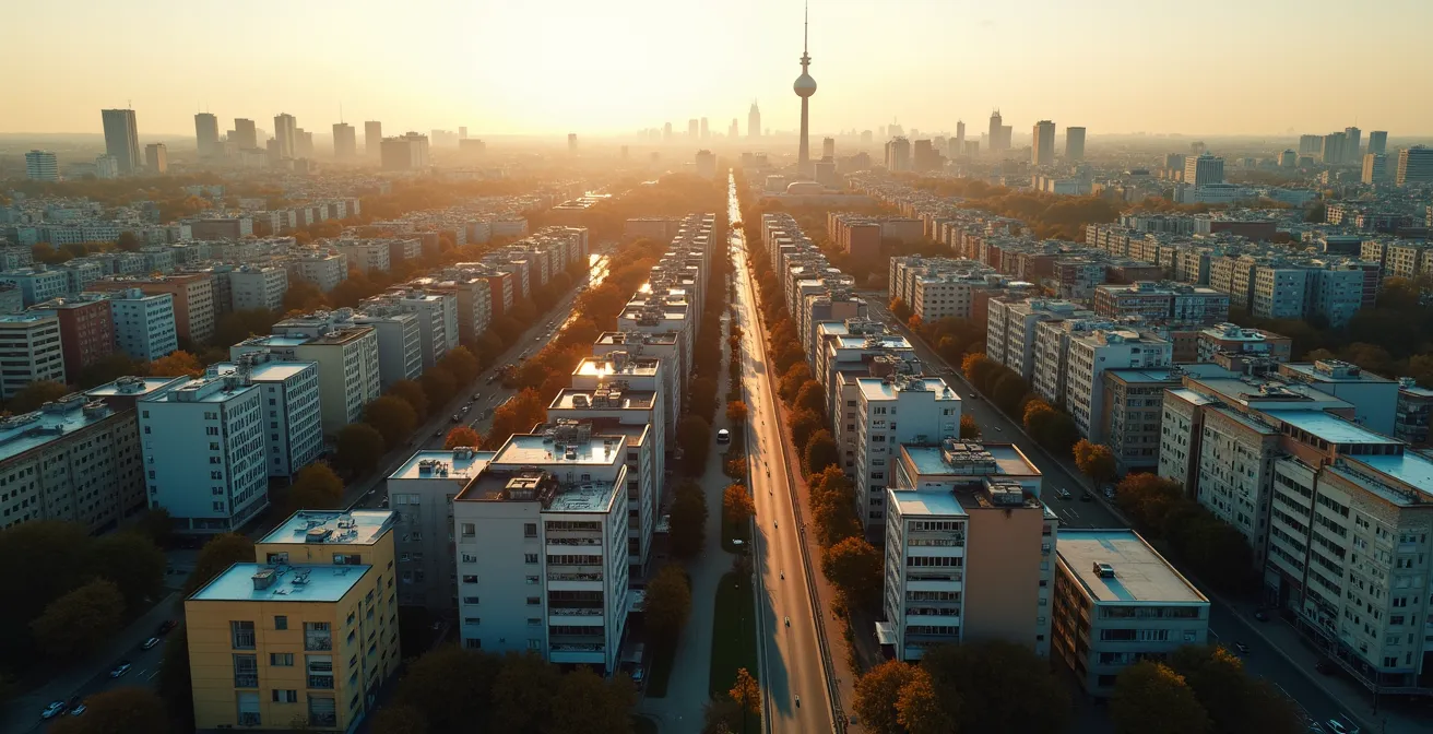 Visuelle Darstellung der verschiedenen Berliner Stadtteile mit ihrer charakteristischen Atmosphäre für Backpacker