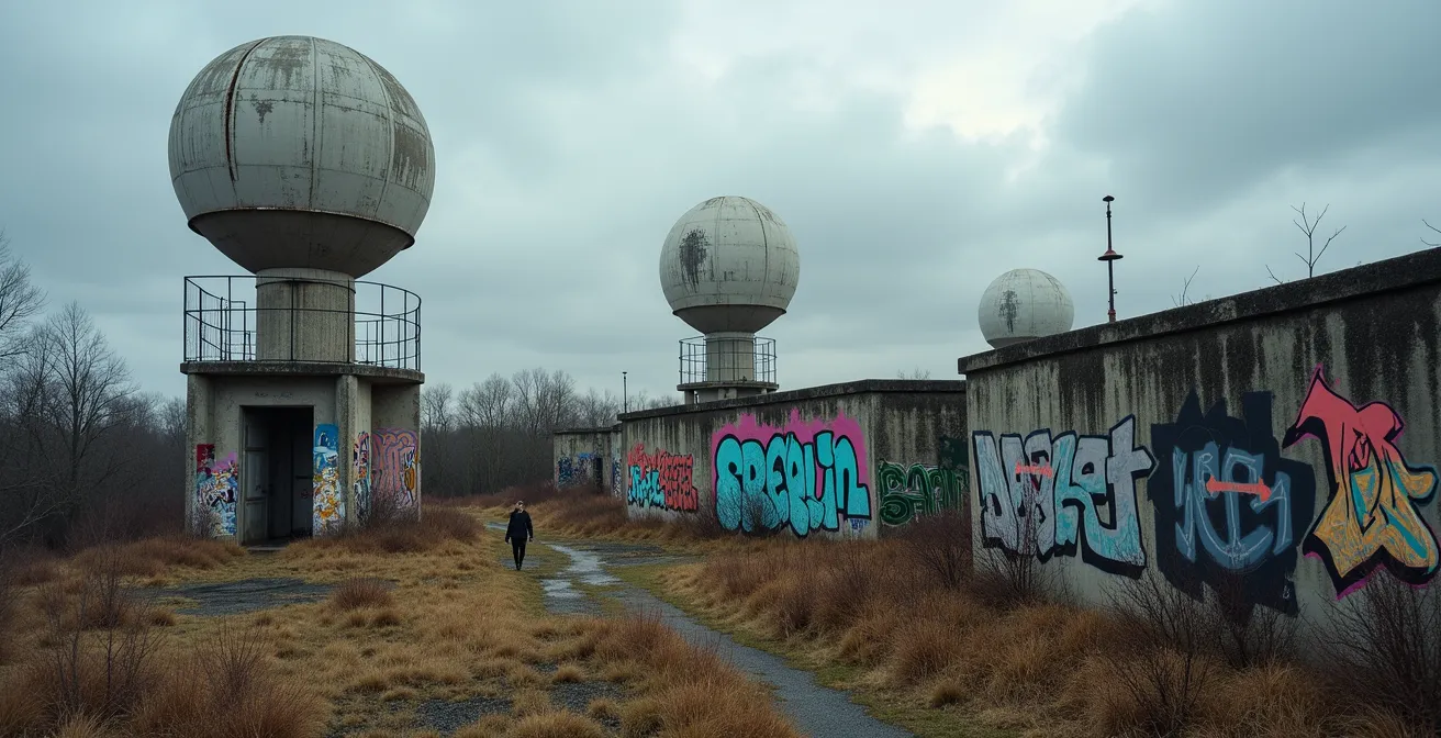 Verlassene Abhörstation Teufelsberg mit bunter Street Art