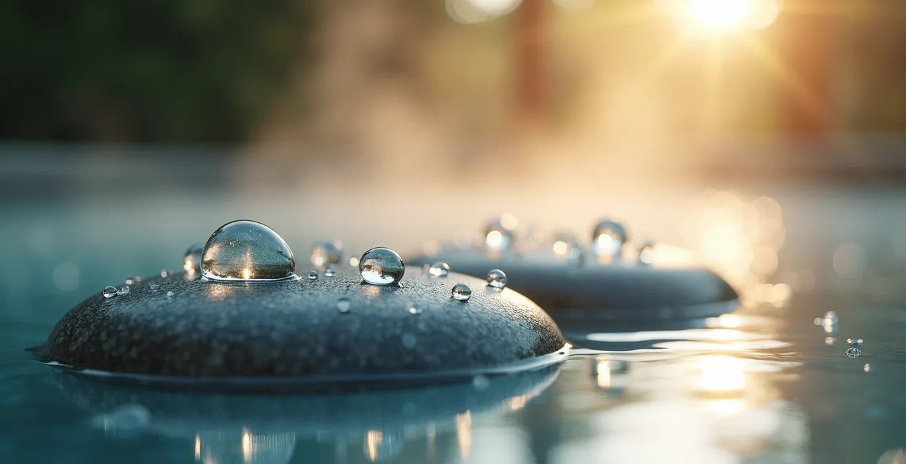Menschenleerer Spa-Ruheraum an einem Dienstagvormittag mit natürlichem Licht