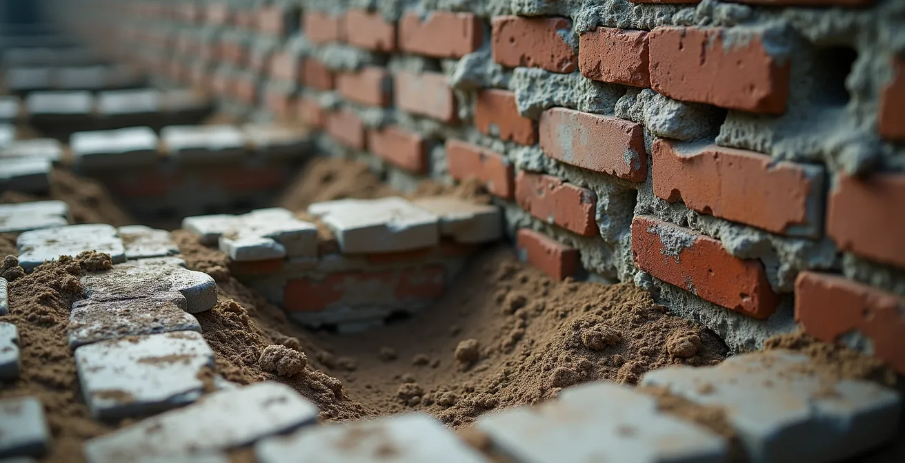 Luftaufnahme der Topographie des Terrors mit ausgegrabenen Fundamenten und Dokumentationszentrum
